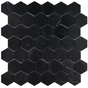 Hexagon Marquina 2 x 2 Honed - marble tile